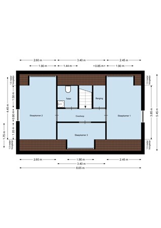 Floorplan - Oudelandsestraat 43, 4691 BJ Tholen